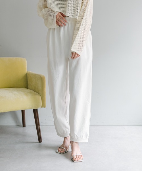 mystic（ミスティック）の「イージースポーティパンツ（スウェットパンツ・レディース・ベージュ/オフホワイト・FREE）」の5枚目の写真