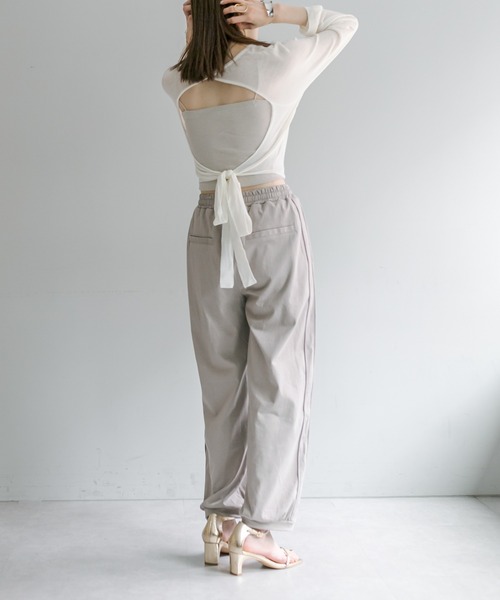 mystic（ミスティック）の「イージースポーティパンツ（スウェットパンツ・レディース・ベージュ/オフホワイト・FREE）」の18枚目の写真