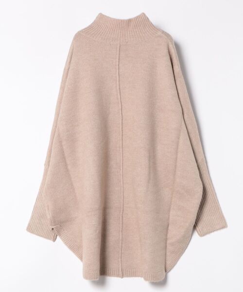 INTERPLANET（インタープラネット）の「ハイネックドルマンロングニット（ニット/セーター・レディース・ベージュ/オフホワイト/チャコールグレー・FREE）」の4枚目の写真