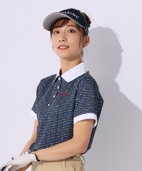 marie claire(マリ・クレール)の「【marie claire:マリ.クレール】レディース半袖シャツ ゴルフ(シャツ/ブラウス・レディース・グレー/ネイビー/カラフル・SMALL/MEDIUM/LARGE/X-LARGE)」の14枚目の写真