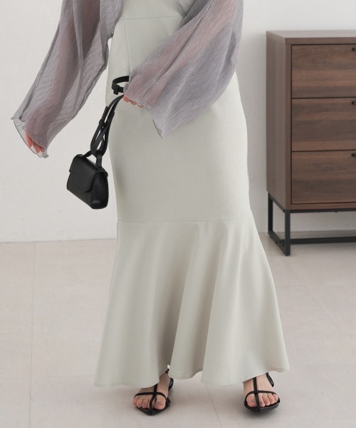 Bab(バブ)の「【低身長向けサイズあり】シアーボレロセットフレアキャミワンピース(ワンピース・レディース・ブラック/ベージュ/ライトグレー・M/S)」の19枚目の写真