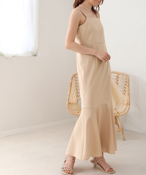 Bab(バブ)の「【低身長向けサイズあり】シアーボレロセットフレアキャミワンピース(ワンピース・レディース・ブラック/ベージュ/ライトグレー・M/S)」の21枚目の写真