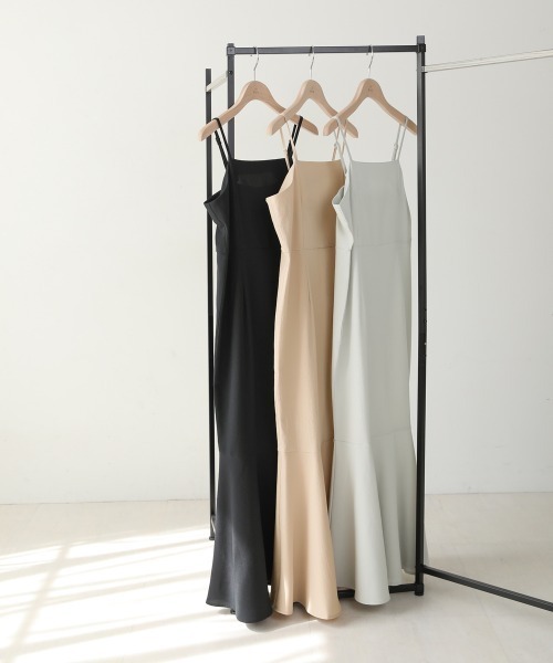 Bab(バブ)の「【低身長向けサイズあり】シアーボレロセットフレアキャミワンピース(ワンピース・レディース・ブラック/ベージュ/ライトグレー・M/S)」の22枚目の写真