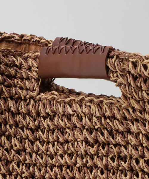 BEAUTY&YOUTH UNITED ARROWS（ビューティーアンドユースユナイテッドアローズ）の「ペーパースクエア ショルダーバッグ -2WAY-（かごバッグ・レディース・ナチュラル/ブラウン・FREE）」の7枚目の写真