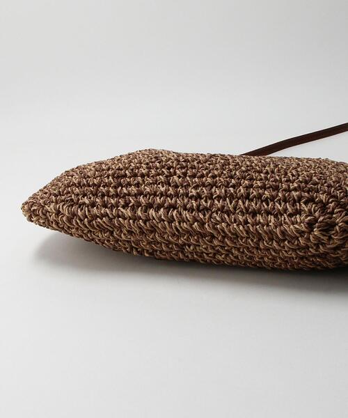 BEAUTY&YOUTH UNITED ARROWS（ビューティーアンドユースユナイテッドアローズ）の「ペーパースクエア ショルダーバッグ -2WAY-（かごバッグ・レディース・ナチュラル/ブラウン・FREE）」の5枚目の写真