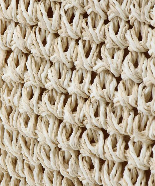 BEAUTY&YOUTH UNITED ARROWS（ビューティーアンドユースユナイテッドアローズ）の「ペーパースクエア ショルダーバッグ -2WAY-（かごバッグ・レディース・ナチュラル/ブラウン・FREE）」の15枚目の写真