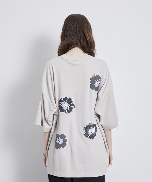 JUNRED（ジュンレッド）の「デフォルメフラワールーズTシャツ（Tシャツ/カットソー・メンズ・グリーン/ブラック/グレー系その他・S/M/L）」の13枚目の写真