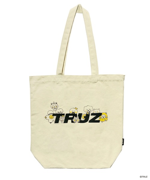 Karlas（カルラス）の「TRUZ トゥルーズ キャラクター ロゴ プリント A4収納可 キャンバスバッグ トートバッグ 推し活グッズ（トートバッグ・レディース・ホワイト系その他2/ホワイト系その他・FREE）」の2枚目の写真
