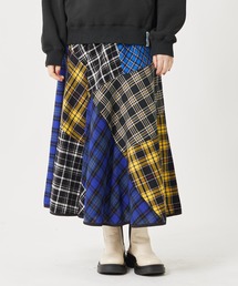 MILKFED. | PLAID PATCHWORK SKIRT(スカート)