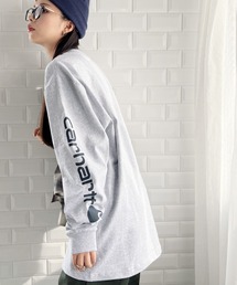 Carhartt(J[n[g)Carhartt(J[n[g)/S T USAKi [YtBbg wr[EFCg 6.75Oz rbOTCY I[o[TCY Rbg K231/ LOOSE FIT HEAVYWEIGHT LONG-SLEEVE LOGO SLEEVE GRAPHIC T-SHIRT(TVc/Jbg\[)