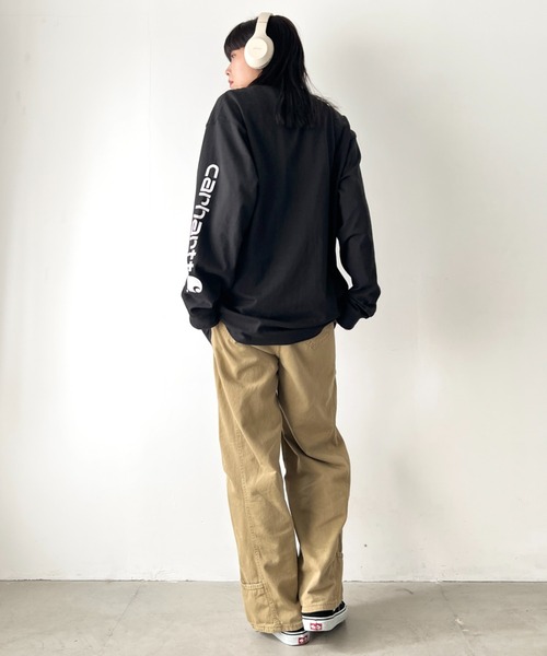 セール】Carhartt(カーハート)/袖ロゴ ロンT USA規格 ルーズフィット