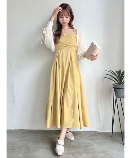 dazzlin（ダズリン）の「シアーショートカーディガン（カーディガン/ボレロ・レディース・モカ/オフホワイト/グレー・FREE）」の7枚目の写真