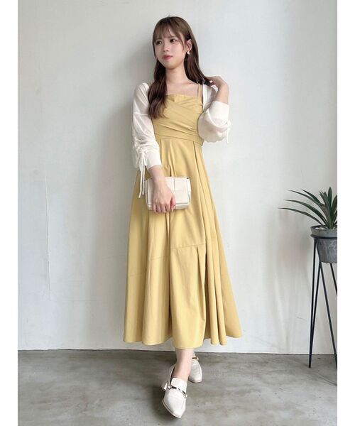 dazzlin（ダズリン）の「シアーショートカーディガン（カーディガン/ボレロ・レディース・モカ/オフホワイト/グレー・FREE）」の8枚目の写真