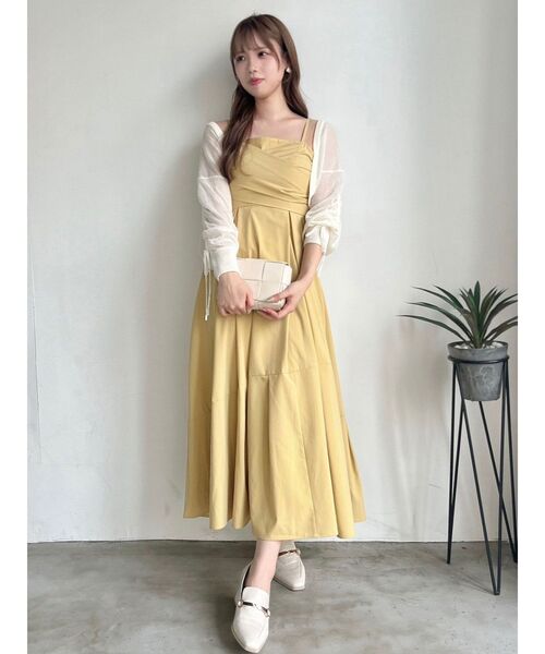 dazzlin（ダズリン）の「シアーショートカーディガン（カーディガン/ボレロ・レディース・モカ/オフホワイト/グレー・FREE）」の9枚目の写真