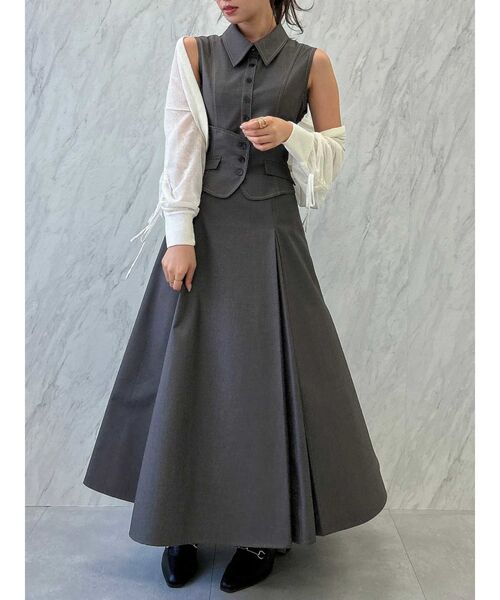 dazzlin（ダズリン）の「シアーショートカーディガン（カーディガン/ボレロ・レディース・モカ/オフホワイト/グレー・FREE）」の10枚目の写真