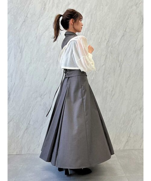 dazzlin（ダズリン）の「シアーショートカーディガン（カーディガン/ボレロ・レディース・モカ/オフホワイト/グレー・FREE）」の11枚目の写真