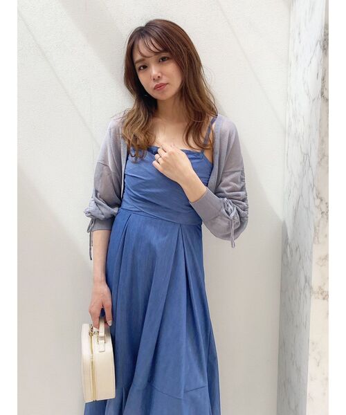 dazzlin（ダズリン）の「シアーショートカーディガン（カーディガン/ボレロ・レディース・モカ/オフホワイト/グレー・FREE）」の15枚目の写真