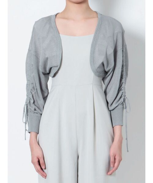 dazzlin（ダズリン）の「シアーショートカーディガン（カーディガン/ボレロ・レディース・モカ/オフホワイト/グレー・FREE）」の19枚目の写真