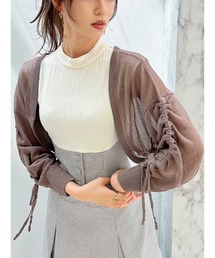 シアーショートカーディガン