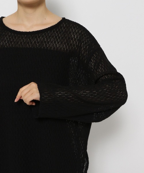 LEPSIM(レプシィム)の「メッシュプルオーバー 908520(Tシャツ/カットソー・レディース・オフホワイト/ブラック/ブラウン・FREE)」の13枚目の写真