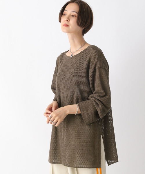 LEPSIM(レプシィム)の「メッシュプルオーバー 908520(Tシャツ/カットソー・レディース・オフホワイト/ブラック/ブラウン・FREE)」の19枚目の写真