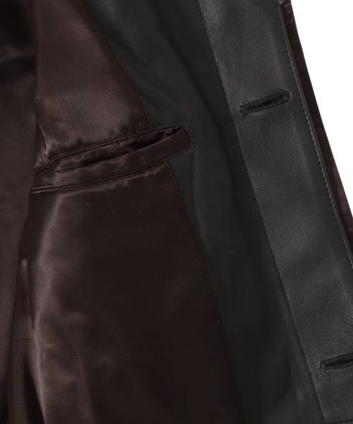 marka（マーカ）の「marka / マーカ：LEATHER PUFFED CAR COAT - lamb leather -：M23C-08CO01C[COR]（ブルゾン・メンズ・ブラック・1/2）」の12枚目の写真