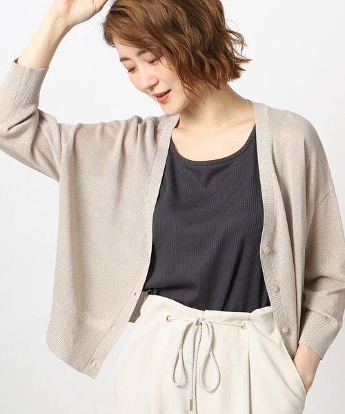 grove(グローブ)の「◆ストリングデザインテレコタンクトップ(タンクトップ・レディース・オフホワイト/チャコールグレー/ナチュラル・02/03/01/05/04)」の22枚目の写真