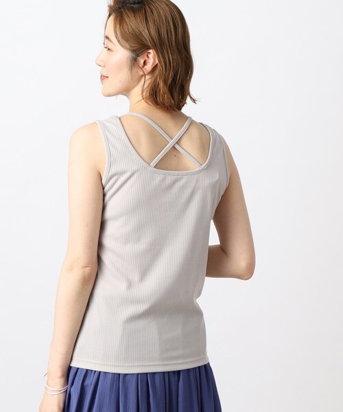 grove(グローブ)の「◆ストリングデザインテレコタンクトップ(タンクトップ・レディース・オフホワイト/チャコールグレー/ナチュラル・02/03/01/05/04)」の17枚目の写真
