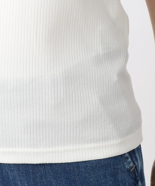 grove(グローブ)の「◆ストリングデザインテレコタンクトップ(タンクトップ・レディース・オフホワイト/チャコールグレー/ナチュラル・02/03/01/05/04)」の4枚目の写真