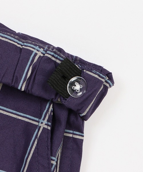 petit main(プティマイン)の「布帛チェックセットアップ(アンサンブル・キッズ・ベージュ/ネイビー・80cm/90cm/100cm/110cm/120cm/130cm)」の15枚目の写真