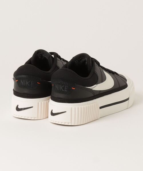 NIKE（ナイキ）の「NIKE/ナイキ ウィメンズ コートレガシーリフト（スニーカー・レディース・ブラック・24cm/25cm/23cm/23.5cm/24.5cm/22.5cm）」の2枚目の写真