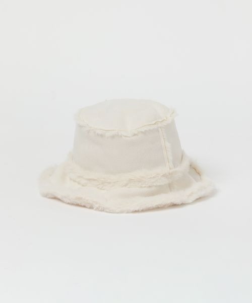 mysty woman(ミスティウーマン)の「リバーシブルムートンHAT 907790(ハット・レディース・ブラック/オフホワイト/ベージュ系その他・FREE)」の4枚目の写真