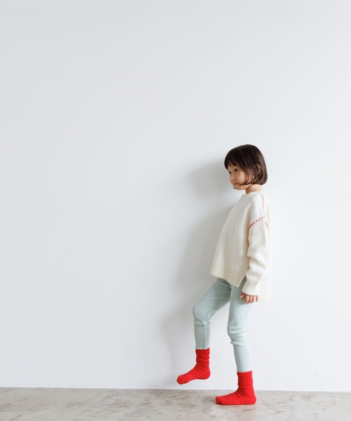 LOWRYS FARM(ローリーズファーム)の「5Gハイショクステッチプルオーバー 961679(ニット/セーター・キッズ・チャコールグレー/ネイビー/イエロー/アイボリー・110cm/120cm/130cm/140cm/150cm)」の20枚目の写真