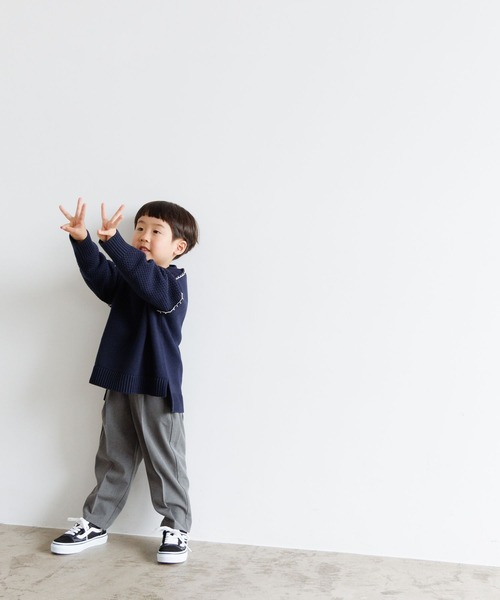 LOWRYS FARM(ローリーズファーム)の「5Gハイショクステッチプルオーバー 961679(ニット/セーター・キッズ・チャコールグレー/ネイビー/イエロー/アイボリー・110cm/120cm/130cm/140cm/150cm)」の12枚目の写真