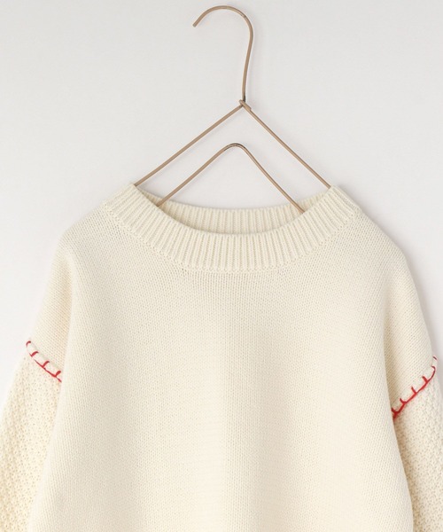 LOWRYS FARM(ローリーズファーム)の「5Gハイショクステッチプルオーバー 961679(ニット/セーター・キッズ・チャコールグレー/ネイビー/イエロー/アイボリー・110cm/120cm/130cm/140cm/150cm)」の18枚目の写真