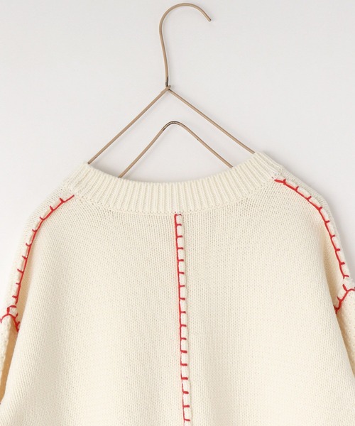 LOWRYS FARM(ローリーズファーム)の「5Gハイショクステッチプルオーバー 961679(ニット/セーター・キッズ・チャコールグレー/ネイビー/イエロー/アイボリー・110cm/120cm/130cm/140cm/150cm)」の13枚目の写真