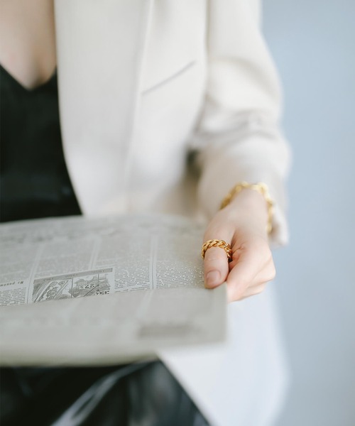 Ops.（オプス）の「シルバー925 リング チェーン 金属アレルギー対応【kavaleri カヴァレリ】（リング・レディース・イエローゴールド/シルバー・#15/#11/#9/#13）」の4枚目の写真