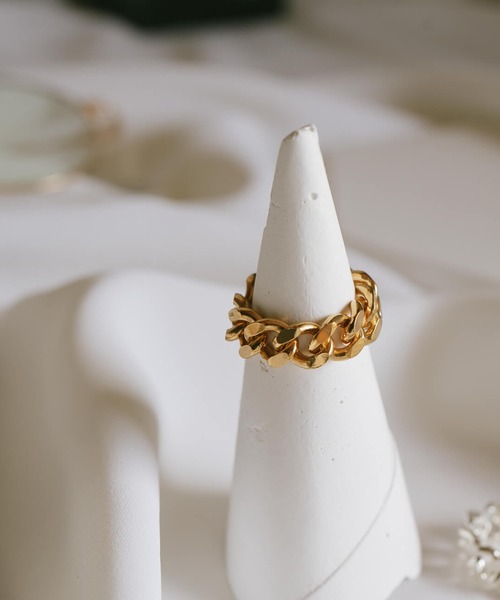 Ops.（オプス）の「シルバー925 リング チェーン 金属アレルギー対応【kavaleri カヴァレリ】（リング・レディース・イエローゴールド/シルバー・#15/#11/#9/#13）」の8枚目の写真