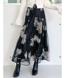 MERCURYDUO | チュールビッグフラワーフレアスカート(スカート)