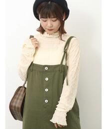 ehka sopo | シャーリングシアーメロートップス(Tシャツ/カットソー)