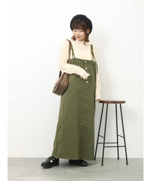 ehka sopo(エヘカソポ)の「シャーリングシアーメロートップス(Tシャツ/カットソー・レディース・キナリ/ブラック/ブルー・F)」の20枚目の写真