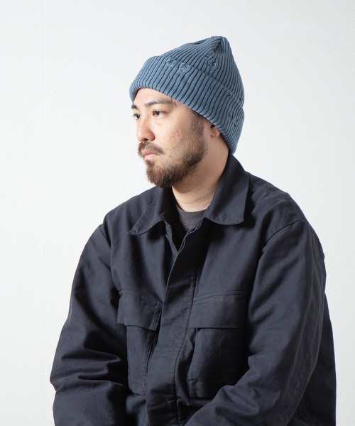 RACAL（ラカル）の「Ripped Cotton Knit Watch / ダメージ加工風編み柄ニットワッチ（ニットキャップ/ビーニー・メンズ・ブラック/ベージュ/ピンク/ブルー/グレー/アイボリー・FREE）」の5枚目の写真