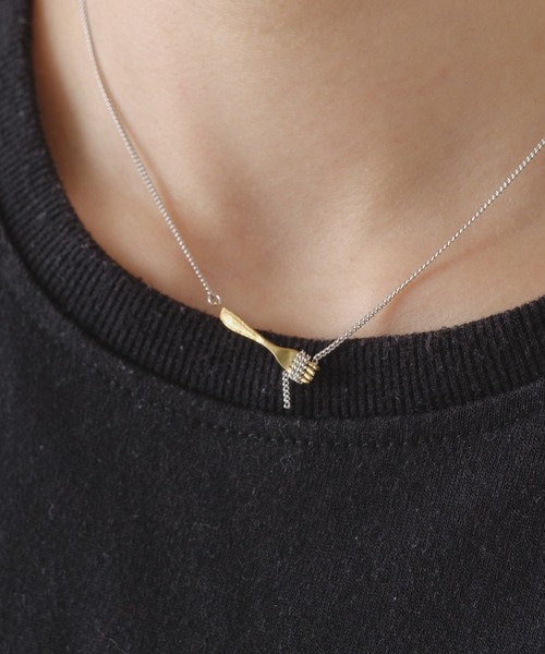 aquvii(アクビ)の「アクビ pasta necklace(ネックレス・レディース・シルバー・フリー)」の4枚目の写真