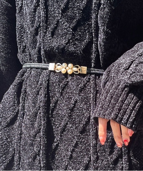 one wayザッカ（ワンウェイザッカ）の「パールゴムベルト（ベルト・レディース・ブラック/ホワイト・FREE）」の10枚目の写真