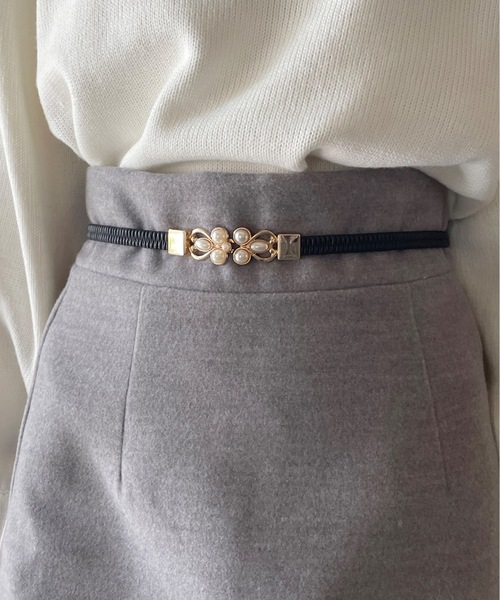 one wayザッカ（ワンウェイザッカ）の「パールゴムベルト（ベルト・レディース・ブラック/ホワイト・FREE）」の15枚目の写真