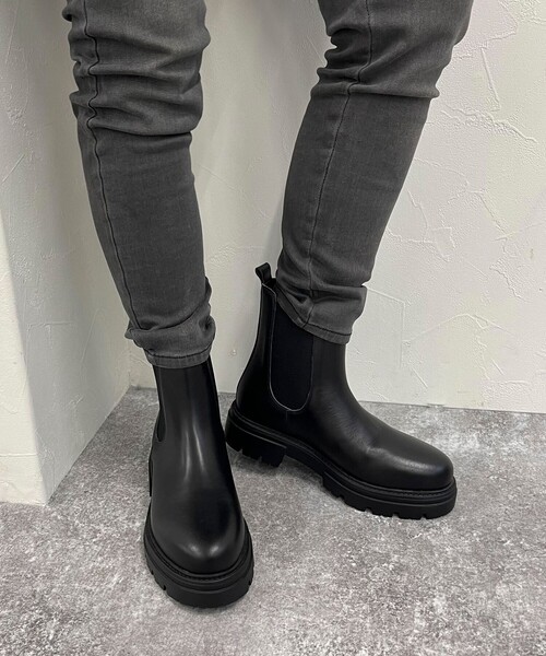 REMME（レメ）の「【REMME/レメ】サイドゴアショートブーツ（ブーツ・レディース・ブラック・38/39）」の4枚目の写真