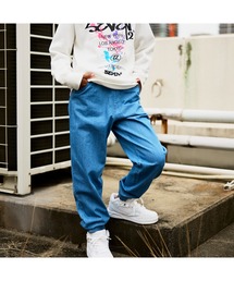 SEVEN2（セブンツー）の「SEVEN2 セブンツー デニムパンツ子供用 ウエストゴム ロゴブランド ゆったり ワイドパンツ（デニムパンツ）」