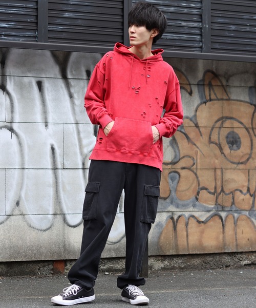 SITRY（シトリー）の「sulfur dyeing damage sweat hoodie/硫化染め