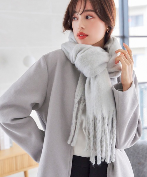 KOBE LETTUCE（コウベレタス）の「[ M L XL ] 2wayフード付きストレッチロングコート（ダウンジャケット/コート・レディース・ブラック/ミント/グレー系/アイボリー/キャメル/杢グレー・M/XL/L）」の4枚目の写真