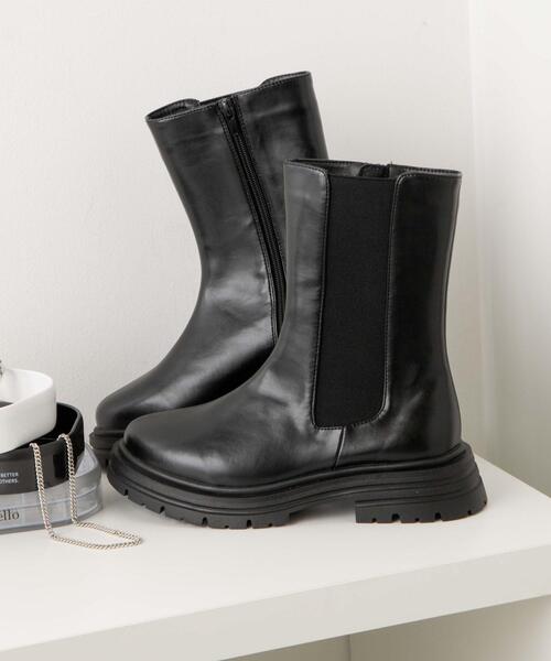 WEGO(ウィゴー)の「WEGO/ZIP付きサイドゴアブーツ(ブーツ・レディース・ブラック・LARGE/MEDIUM)」の9枚目の写真